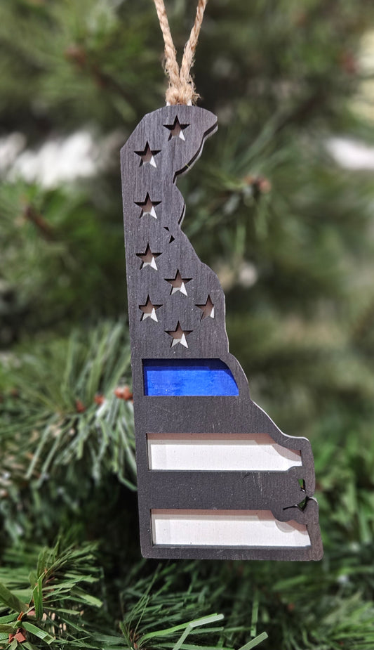 Delaware Thin Blue Line ornament