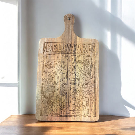 Engraved Accacia cutting board