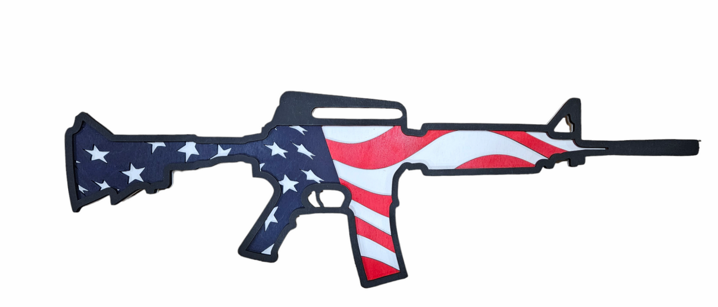 AR-15 Amermican Flag