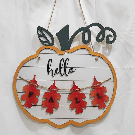 Hello Fall door sign