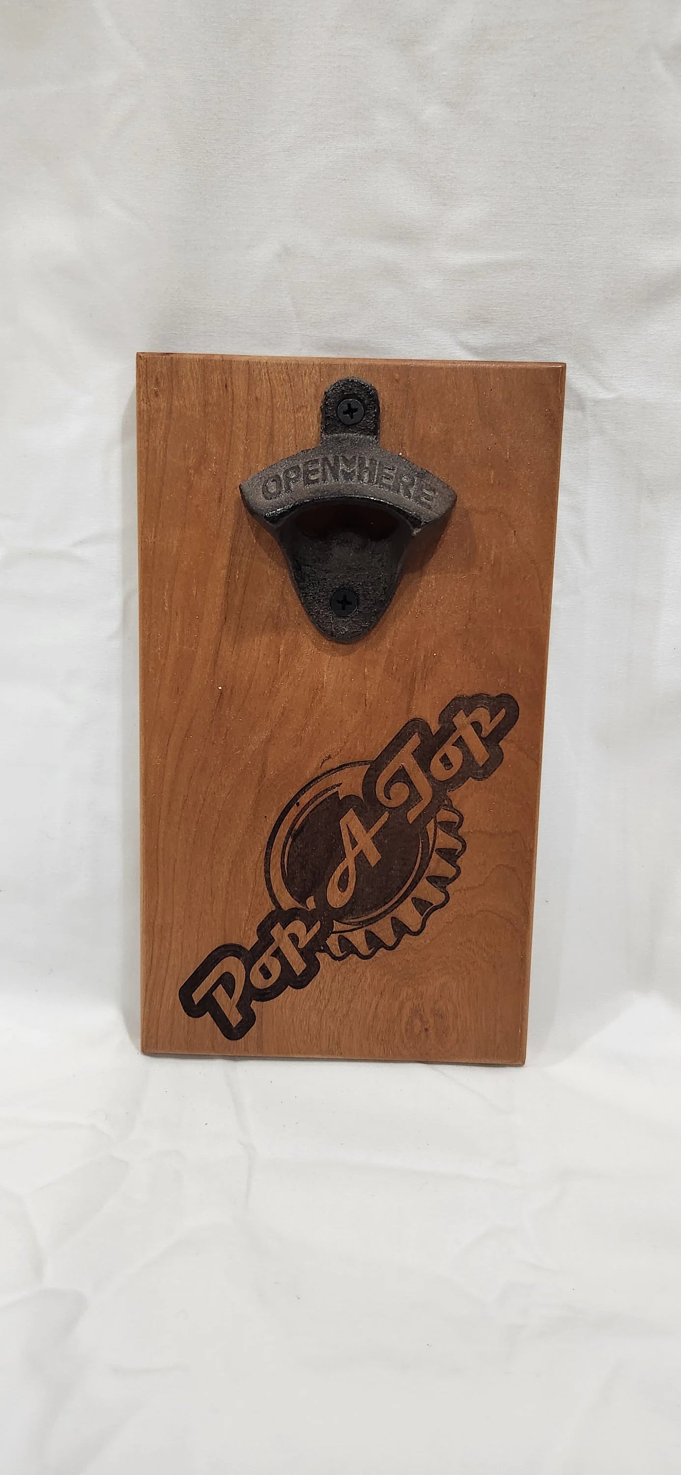 Magnetic engraved bottle opener