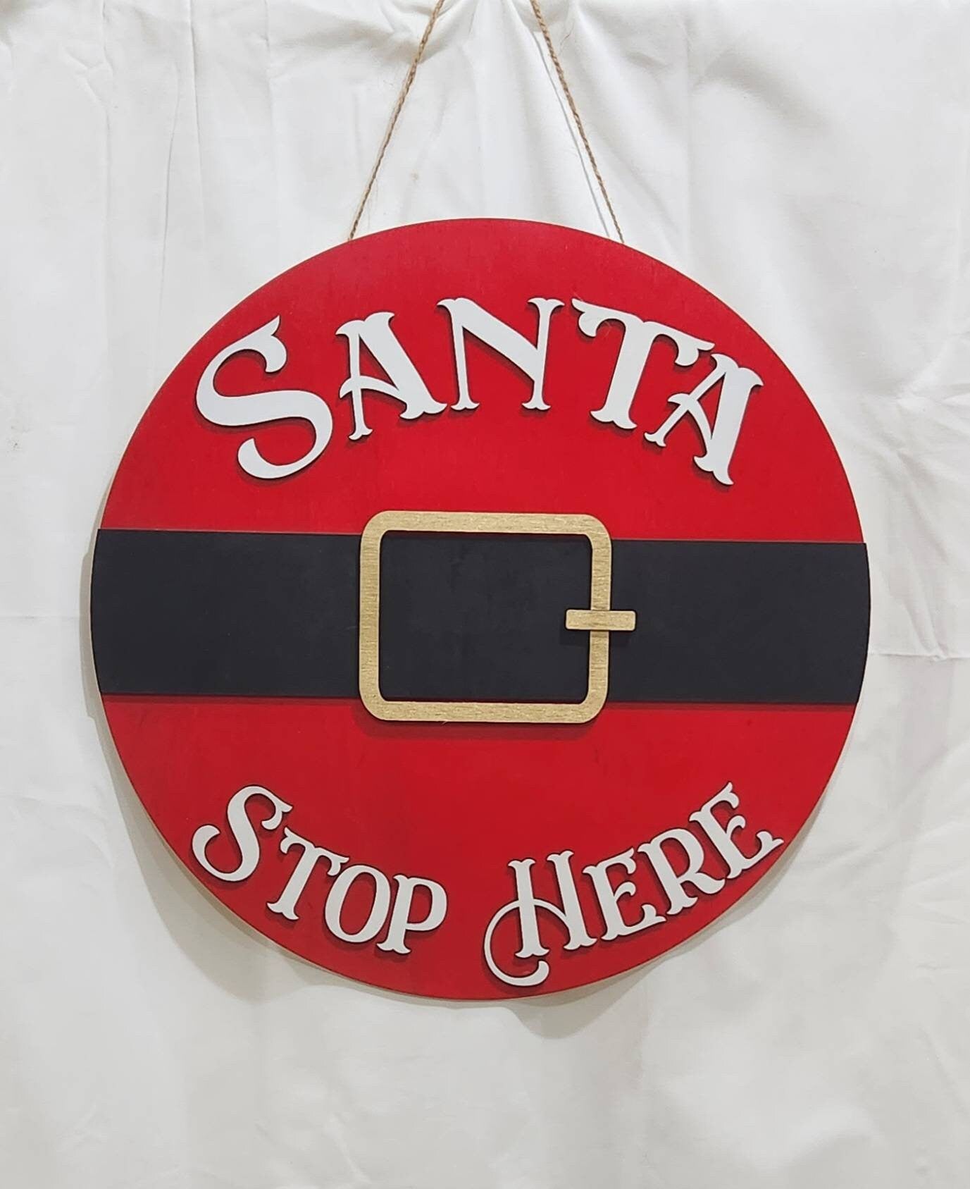 Santa Stop Here door sign